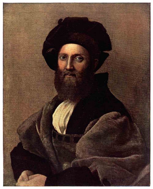 PLATE IX.—RAPHAEL  PORTRAIT OF BALDASSARE CASTIGLIONE  Louvre, Paris