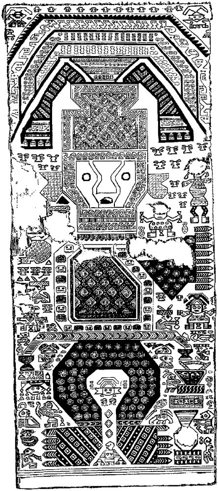 Fig. 342. Human figure in Peruvian gobelins
